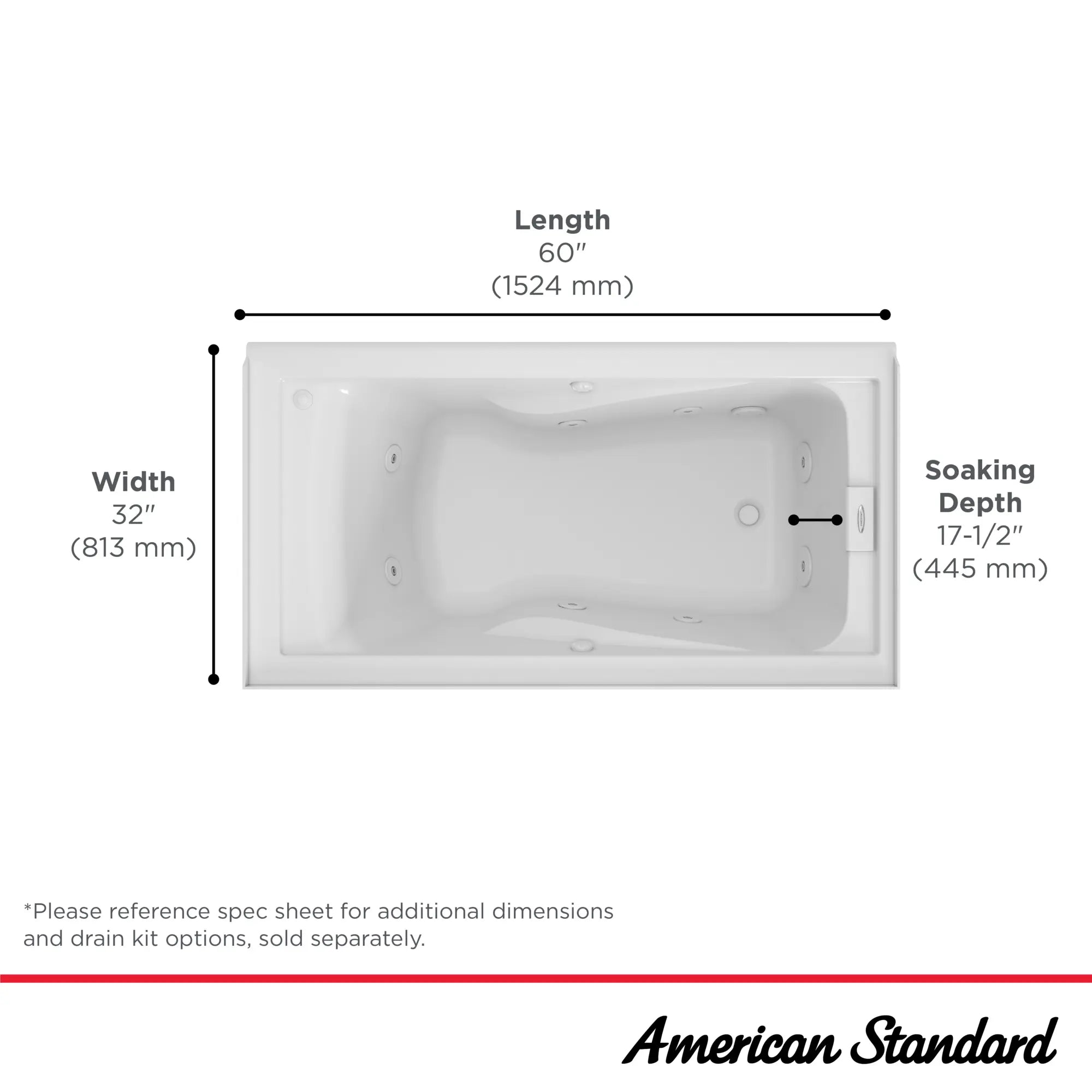 Tina con hidromasaje EverClean® 1524 x 813 mm // BLANCO // 249221_EverCleanWhirlpool_Infographic_2425LC-RHO_0001_OCT2024_CDNwebp.webp