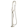 Contemporary Square Freestanding Bathtub Faucet With Lever Handle for Flash® Rough-In Valve //   BRUSHED NICKEL // 130727_T184951295_CDNwebp.webp