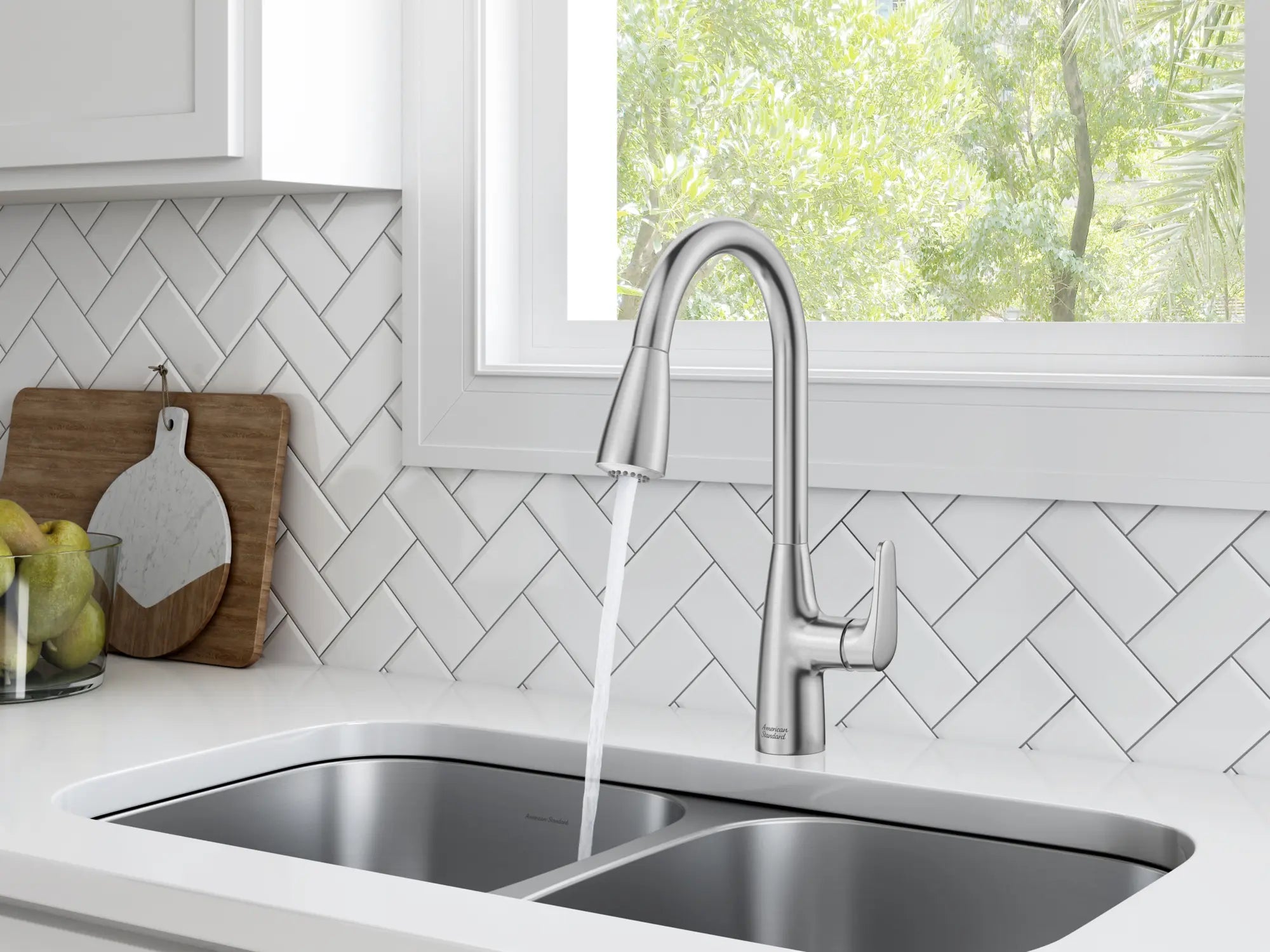Monomando para cocina Colony® Pro // ACERO INOXIDABLE // 153324_B-7077300.075_Water2_CDNwebp.webp