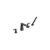 Aspirations 4-Hole 2-Handle Deck Mount Roman Tub Faucet  With Lever Handles and Personal Shower // MATTE BLACK // 155610_Aspirations_SiloRight_t061901.243_0001_Jan2023_CDNwebp.webp