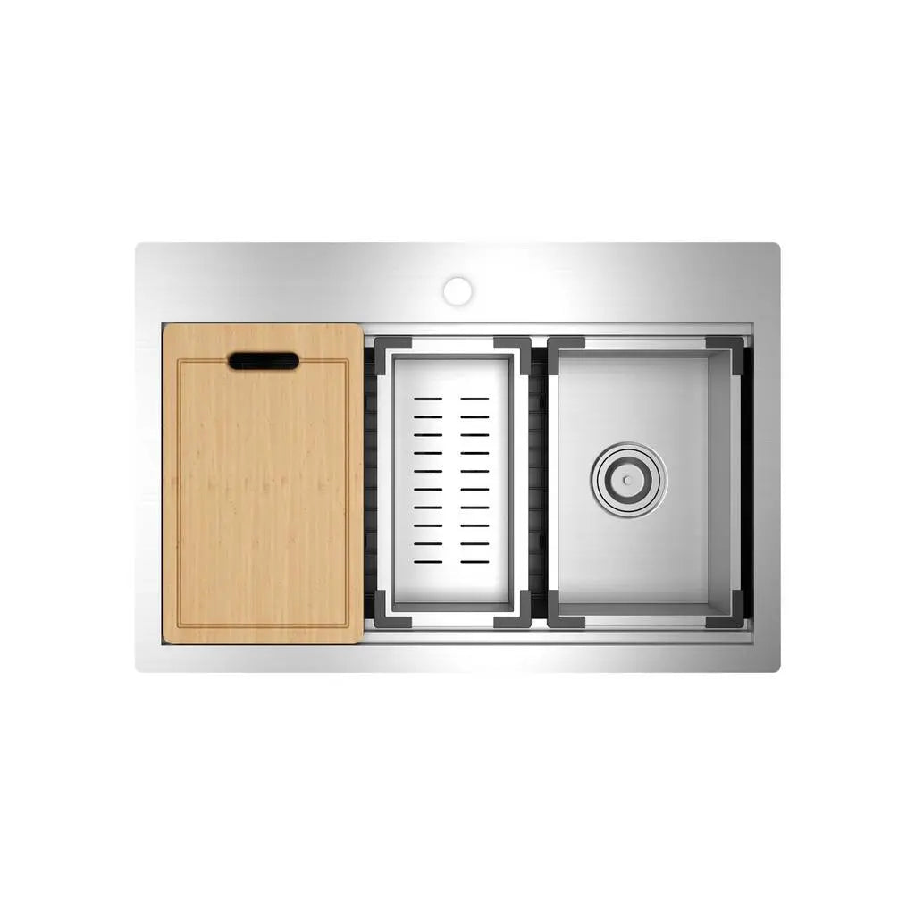 Tarja para cocina Chive® de acero inoxidable de 839 x 559 mm // ACERO INOXIDABLE // 167135_18SB9332211WS.075_1_CDNwebp.webp