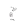 Aspirations 1.8 gpm/6.8 L/min Tub and Shower Trim Kit With Water-Saving Showerhead and Double Ceramic Pressure Balance Cartridge With Lever Handle // CHROME // 168500_Aspirations_SiloRight_tu061508.002_0001_Feb2023_CDNwebp.webp
