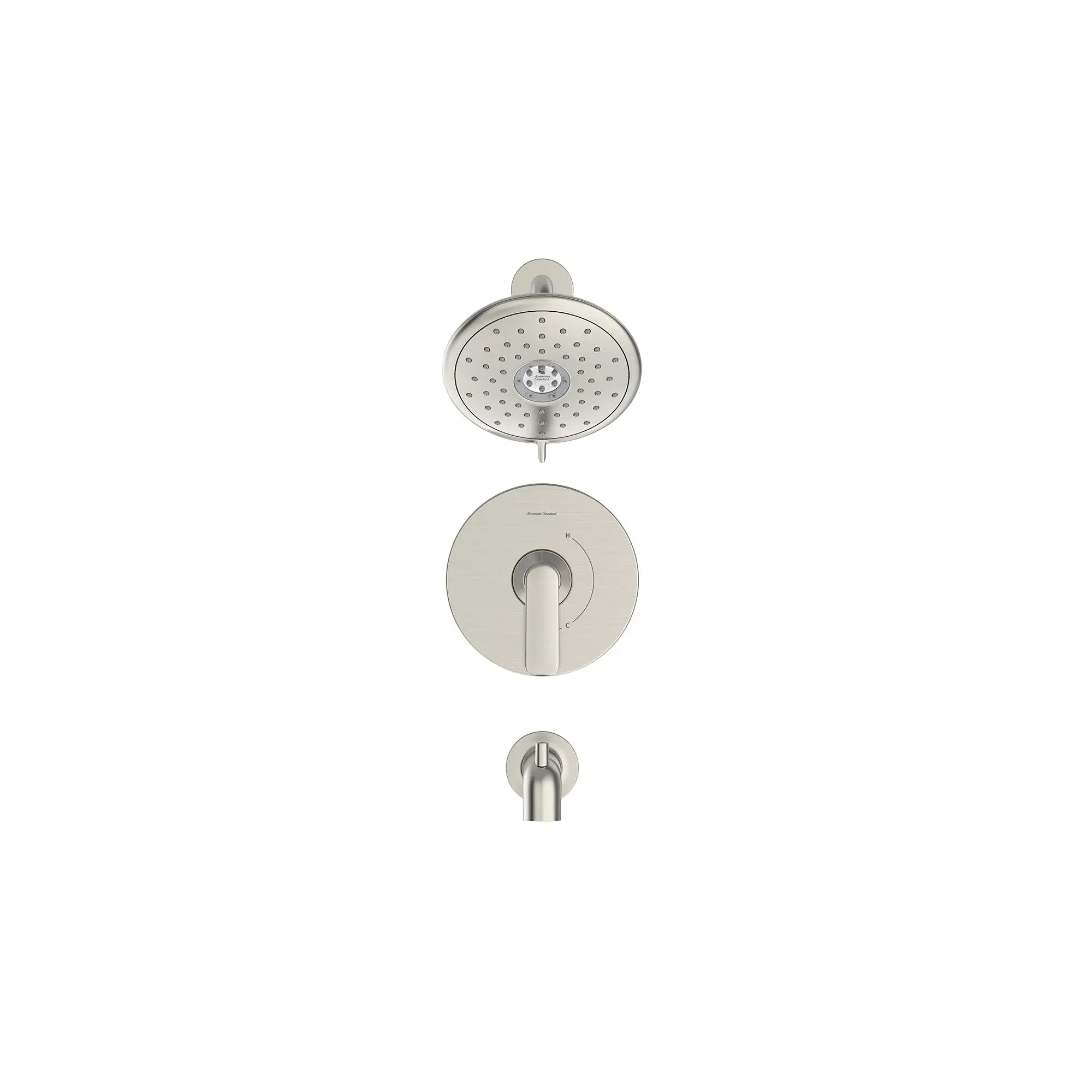 Kit de regadera con salida de tina Aspirations™ // TUB & SHOWER / BRUSHED NICKEL // 168506_Aspirations_SiloFront_tu061508.295_0001_Feb2023_CDNwebp.webp