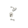 [TU061508.295] Aspirations 1.8 gpm/6.8 L/min Tub and Shower Trim Kit With Water-Saving Showerhead and Double Ceramic Pressure Balance Cartridge With Lever Handle - Polished Chrome