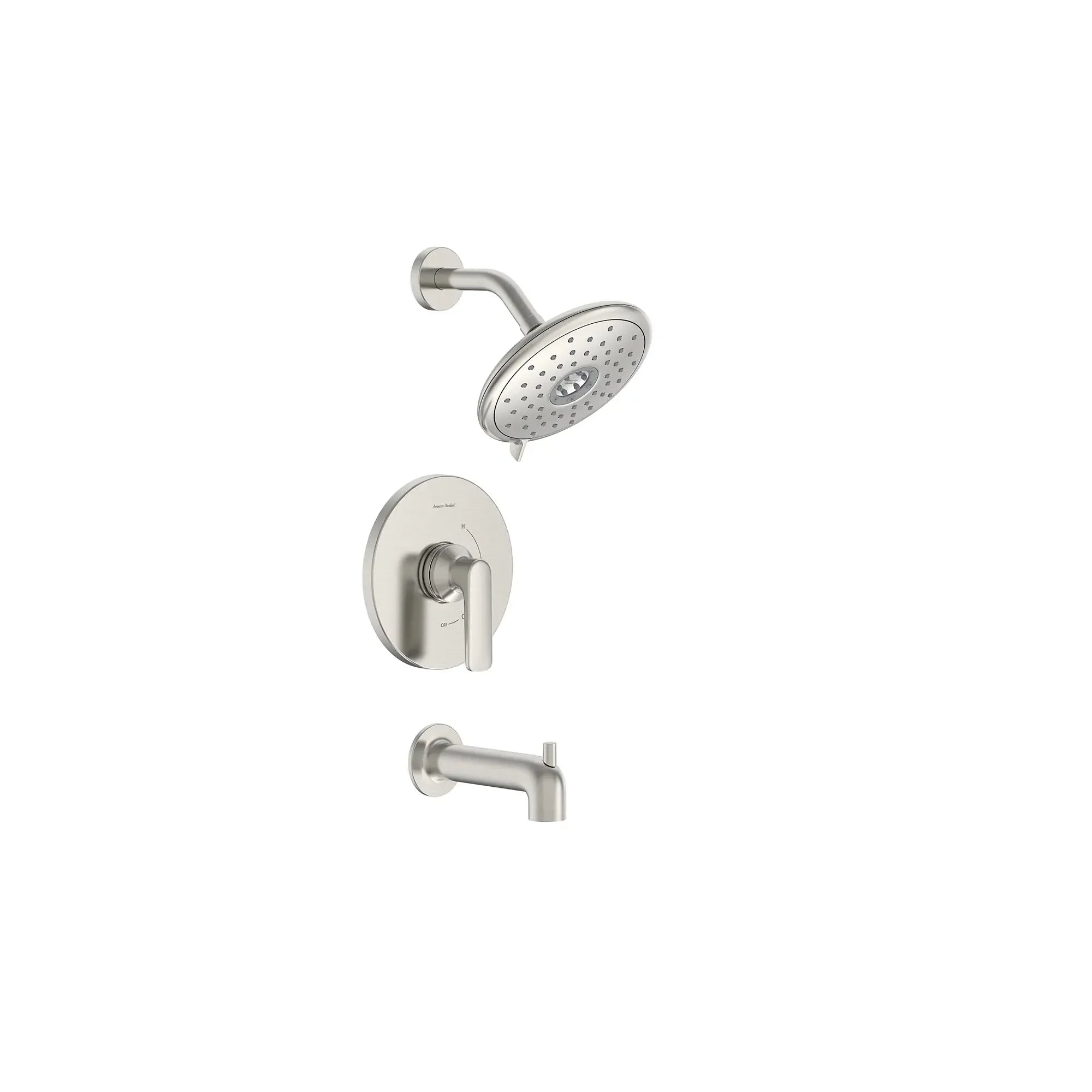 Kit de regadera con salida de tina Aspirations™ // TUB & SHOWER / BRUSHED NICKEL // 168507_Aspirations_SiloRight_tu061508.295_0001_Feb2023_CDNwebp.webp