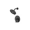 Aspirations 1.8 gpm/6.8L/min Shower Trim Kit With Water-Saving Showerhead and Double Ceramic Pressure Balance Cartridge With Lever Handle // MATTE BLACK // 169003_Aspirations_SiloLeft_TU061507.243_0001_May2023_CDNwebp.webp