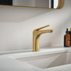 Studio® S Single Hole Single-Handle Bathroom Faucet 1.2 gpm/ 4.5 L/min With Lever Handle // BRUSHED COOL SUNRISE // 169410_StudioS_EnvironmentCloseUp_7105121.GN0_0001_Jul2023_CDNwebp.webp