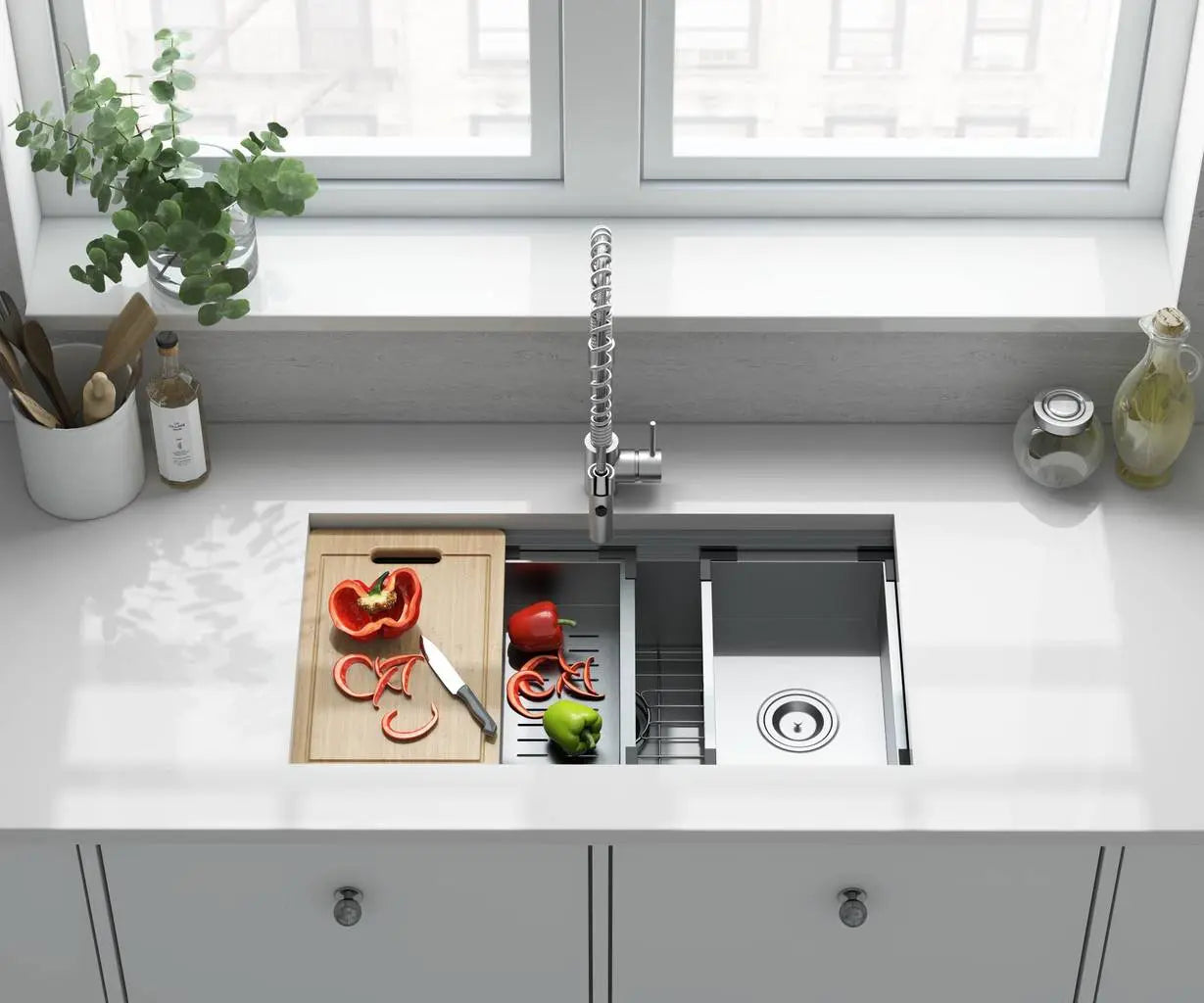 Tarja para cocina Chive® de acero inoxidable de 839 x 559 mm // ACERO INOXIDABLE // 174628_18SB9332211WS.075_3_CDNwebp.webp