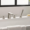Aspirations 4-Hole 2-Handle Deck Mount Roman Tub Faucet  With Lever Handles and Personal Shower // BRUSHED NICKEL // 233898_Aspirations_EnvironmentCloseUp_T061901.295_0002_Nov2023_CDNwebp.webp