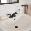 Colony® PRO 4-Inch Centerset 2-Handle Bathroom Faucet 1.2 gpm/4.5 Lpm With Lever Handles // MATTE BLACK // 240548_ColonyPro_EnvironmentCloseUp_7075200.243_0001_APRIL2024_CDNwebp.webp