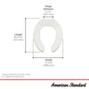 [5901100SS.020] Commercial Heavy Duty Open Front Elongated Toilet Seat with EverClean® Surface and Self-sustaining Hinges - White