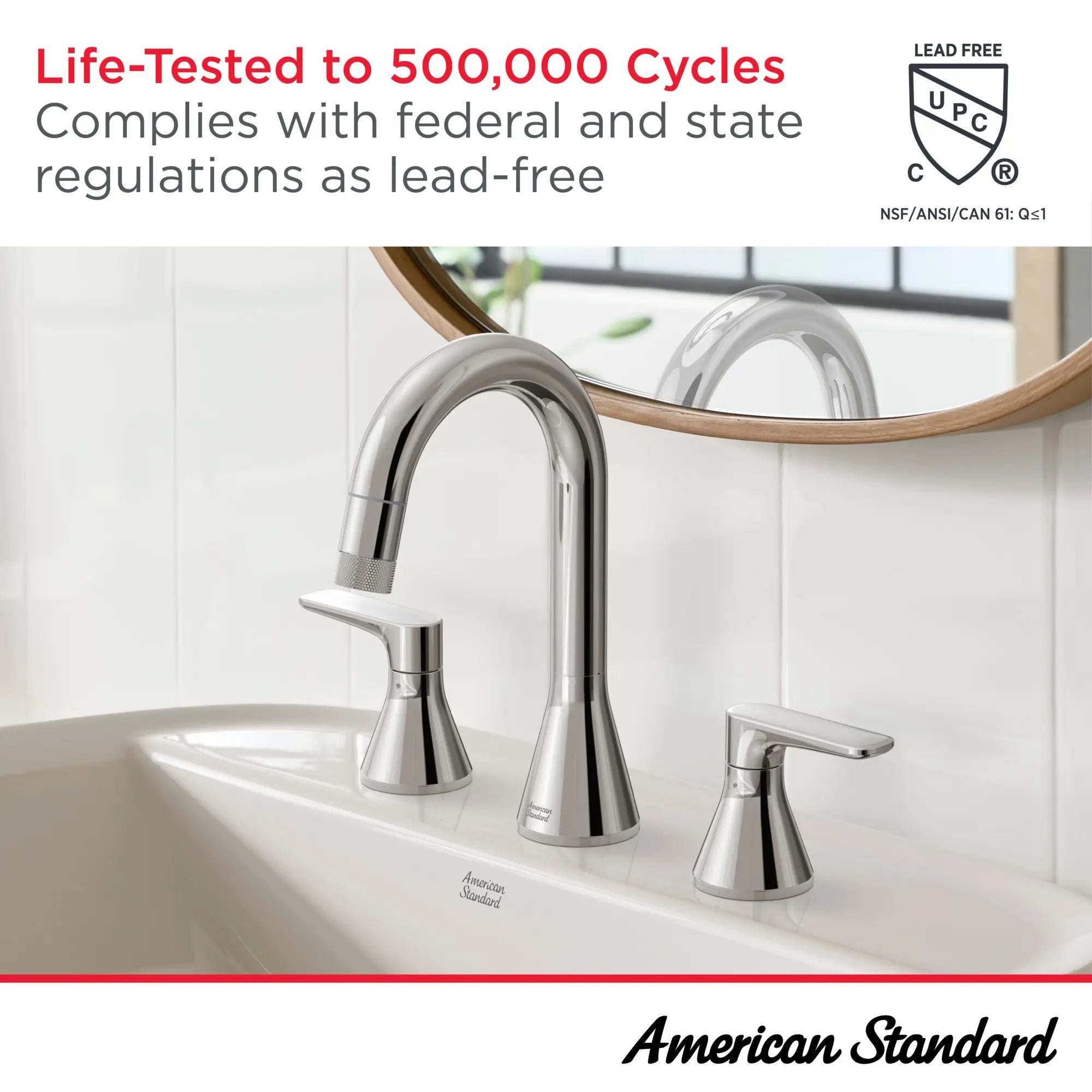 Duomando para lavabo Studio S de 6'' a 12'' // NEGRO MATE // 267683_LeadFree_Infographic_Bathroom_0001_JUL2025_0_CDNwebp.webp
