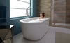 [2764014M202.011] Cadet® 66 x 32-Inch Freestanding Bathtub With Polished Chrome Finish Filler and Drain Kit - Arctic