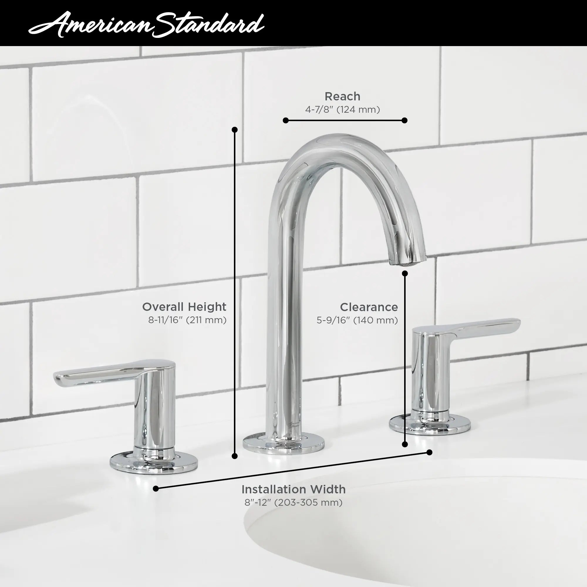 Duomando para lavabo Studio S de 6'' a 12'' // NEGRO MATE // 67949_AS_Studio_S_7105801_Infographic__CDNwebp.webp