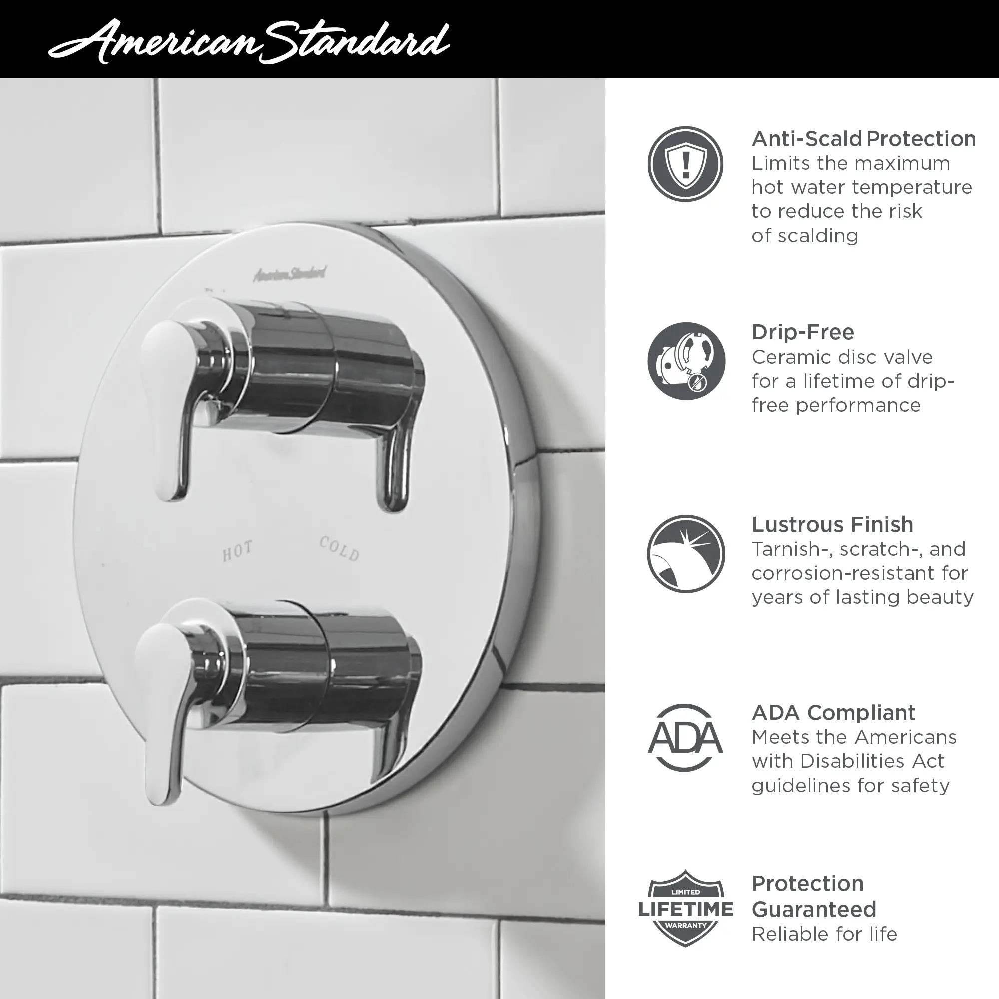 Studio® S 2-Handle Thermostatic Valve Trim Kit // MATTE BLACK // 67966_AS_Studio_S_T105740_Infographic_1_CDNwebp.webp