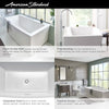 [2691004.020] Townsend® 68 x 36-Inch Freestanding Bathtub Center Drain With Integrated Overflow - White